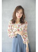 シフォンベージュの春ミディアム