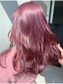 レッドピンクロング_フリンジウェーブセシルカット_ba302413