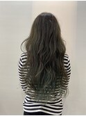 ミルキーカーキ×アクセントグリーン