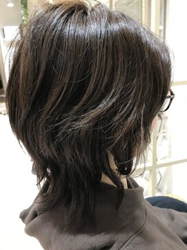 ロハスヘア アンジェ(LOHAS hair ANGIE) 大人クビレウルフスタイル　ブルーアッシュカラー