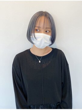 エンリッチヘア(enrich hair) 韓国人風　ブルーアッシュ　ハイ透明感カラー