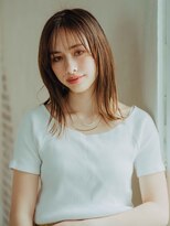 ロッソ ヘアアンドスパ 谷塚店(Rosso Hair&SPA) 切りっぱなしナチュラルセミロング