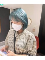 エヌプラス(N+)&nbsp;黒髪グラデヘアーオリーブグレー小顔に見せるヘアココアベージュ