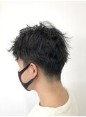 MEN'S HAIR  センターパート　ツイストスパイラル　コンマヘア