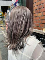 ヘアアトリエコモノ(hair l'atelier KoMoNo) 【韓国風】【1bleach】ミルクティー×ブラックアンブレラカラー