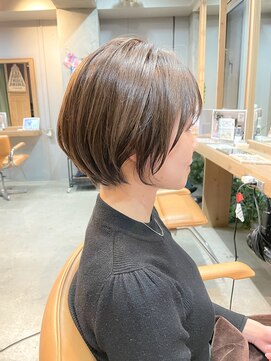 ヘアアンドライフ エジェリデイズ(hair&life egerie days) くびれショート×マロンベージュ◎30代40代50代/恵比寿/美容室