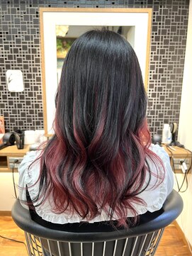 ルーム(Room) 韓国ロングインナーカラー/インナーピンク/髪質改善