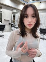 サイン 渋谷(SIGN)&nbsp;美髪エアリーロングピンクブラウン切りっぱなしボブ