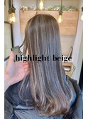 【ハイライトベージュ】似合わせカット/トリートメント/カラー