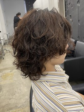 ココ 本八幡(KOKO) □ニュアンスパーマ波巻きパーマ#センターパート#ダークアッシュ