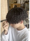 大分ツイストスパイラルパーマメンズマッシュ刈り上げレイヤー
