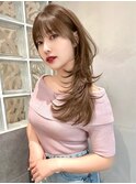 大人可愛いザクザクレイヤーで今時風 前髪カット ハッシュカット