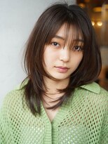 ワン 川崎(ONE)&nbsp;オリーブベージュ/ウェットヘア /レイヤーカット/川崎