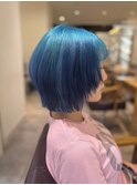 ×派手髪×ブリーチ×Wカラー×ボブレイヤー×顔まわり