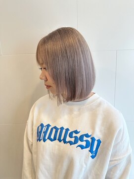 ヘアカロン 熊本下通店(Hair CALON) ベージュ/ミルクティーベージュ/ボブ/デザインカラー
