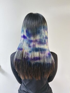 クク 渋谷(QUQU) 寒色　迷彩　ブルー　パープル