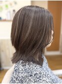 レイヤーカット白髪ぼかしハイライトカラーケアブリーチ