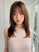 エトラ 渋谷店(etora) 小顔 前髪 ミディアムレイヤーカット 大人ガーリー"