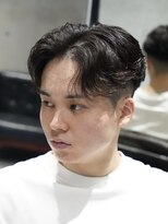 メッツ 原宿(METS) MEN'S/毛流れサイドパート×テーパーフェード/ビジネスヘア