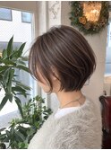 町田ハンサムショートボブアッシュカラー大人ボブ