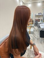 メル ヨコハマ(MeL)&nbsp;黒髪ストレートロングレイヤーミディアム髪質改善ストレートヘア