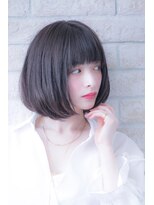 エルデ ナインズ ヘアー スタンド 川口店(elde 9's HAIR STAND)&nbsp;3Dカラーミニマムボブジグザグバングモードノットヘア