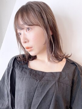 アイティーバイアルバム 藤沢店(IT by ALBUM) エアリーロブ_ショコラベージュボブルフベビーバング_28745