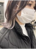 インナーカラーショコラアッシュヘルシースタイル波巻きぎゃう