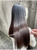 縮毛矯正ロング♪コスメストレート髪質改善ココアベージュ