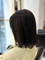 【ママさん時短スタイリング　切りっぱなしボブ】藤本麻衣