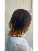 umi machi  ワンメイクバレイヤージュ（ウルフヘア）2024/8/30