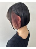 ミニボブ × イヤリングカラー