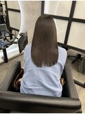 髪質改善ストレート×艶カラー