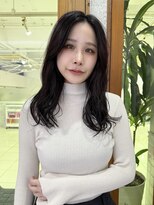 マアム ジー 明大前店(ma'am Zee) ロングレイヤー×ダークブラウン