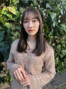 ディフィー 渋谷(defi)の写真/「弱酸性縮毛矯正×弱酸性カラー」の掛け合わせは、白髪染めの相性抜群◎美しくナチュラルなカラーが実現！
