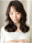 くすみベージュデジタルパーマ韓国風巻きロングY川口30代40代