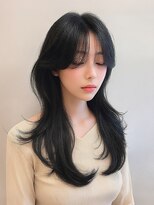 ミニウルフレイヤーカット顔周り前髪韓国ミディアムロング/銀座