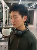 アップバングスパイキーショート/ブルーブラック/ツーブロック