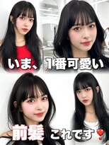 アマトウキョウ アユンチェ(AMA TOKYO×AYUNCHE) 前髪顔まわり韓国ヘアレイヤーカットサイドバンク2wayバンク韓国