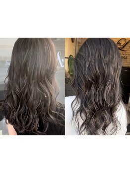 デザイン性の高いハイライトや白髪ぼかしハイライトはお任せ下さい！ダメージレスで綺麗な仕上がりに。