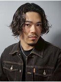 スパイラル/センターパート/メンズミディアム〈理容室〉