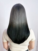 アイティーバイアルバム 藤沢店(IT by ALBUM)&nbsp;ロング韓国ヘア顔周りレイヤーオリーブグレー_ba571131