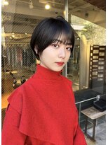 コール ネックス ザ サロン 表参道(COALL nex the salon)&nbsp;ダークアッシュ前髪あり大人ガーリークールショート