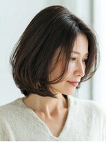 トリッカ 代官山(tricca)&nbsp;大人ミディアムボブ/白髪ぼかし/小顔カット/ツヤ髪/上品ブラウン