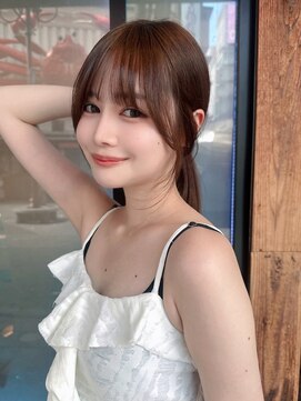 ニューヨークニューヨーク なんば道頓堀店(NYNY) 小顔効果抜群顔まわりレイヤー　アッシュブラウン