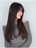 落ち着きダークブラウン就活卒業入学レイヤーカット６トーン