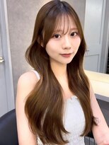 ロンドアヴァントゥス 池袋(Lond aventus)&nbsp;結べるレイヤーカット/ミルクグレージュ/韓国巻き/顔周りカット