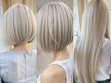 ホワイトミルクティー×ハイトーン対応◎透明感あふれる柔らかい最旬カラーをご提供。