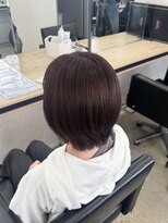 アジールヘア 赤羽(agir hair)&nbsp;大人可愛い暗めピンクブラウン×小顔ショート×ワンカラー