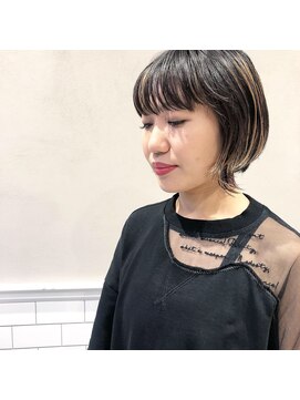 フェンヘアーアイス 中目黒(Fen.hair ici) ボブ ハイライト 前下がりボブ